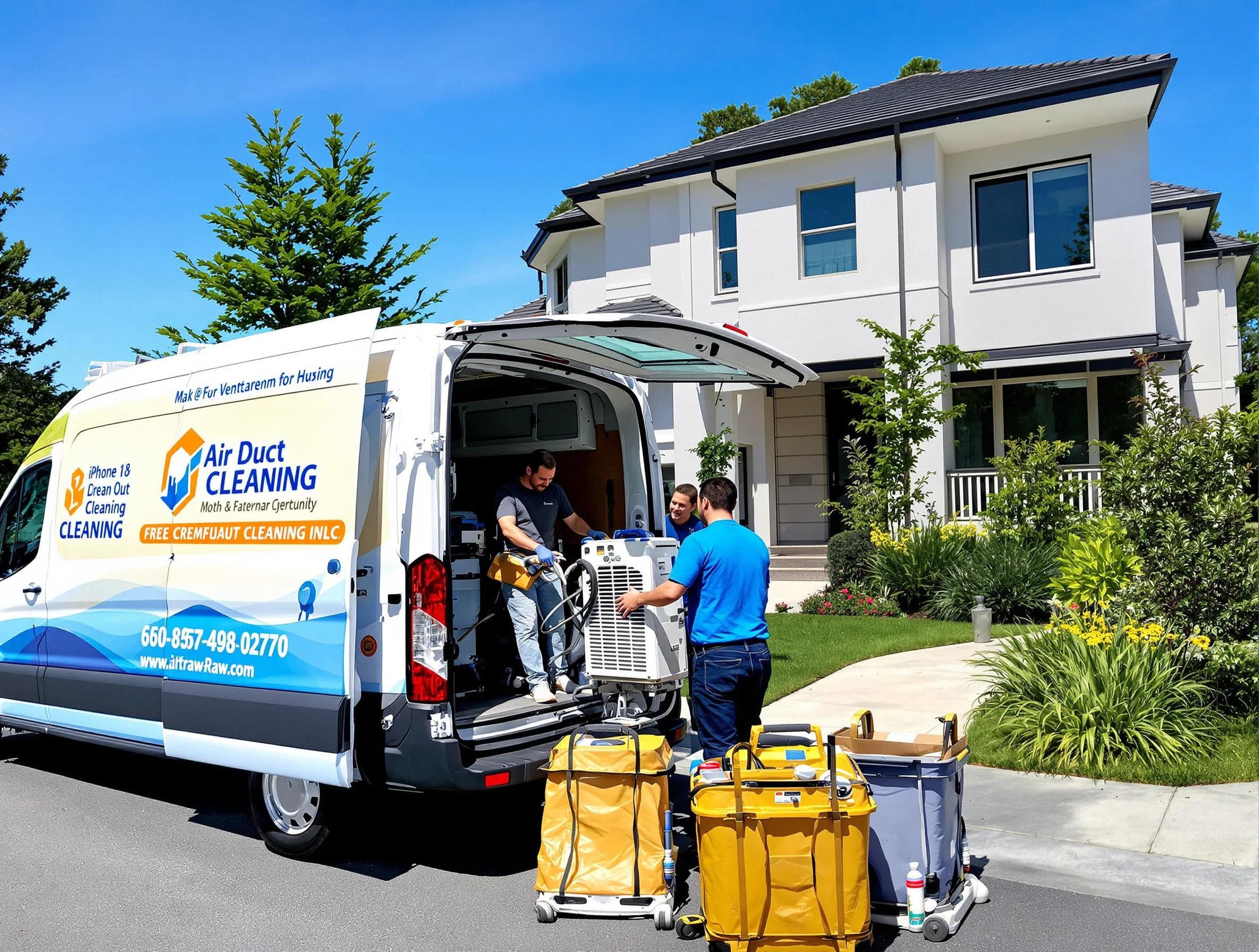 Garden Grove Air Duct Cleaning technician performing professional air duct cleaning in Garden Grove
