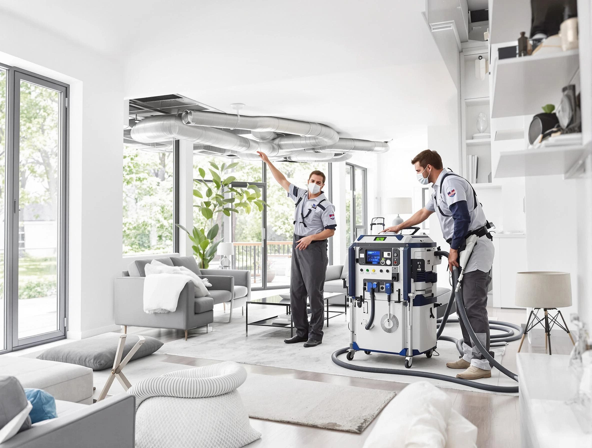 Garden Grove Air Duct Cleaning professional conducting pure air duct cleaning with state-of-the-art equipment in Garden Grove